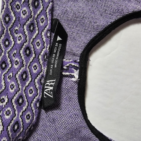 Zara purple pattern one-piece bodysuit XS - Picture 2 of 5